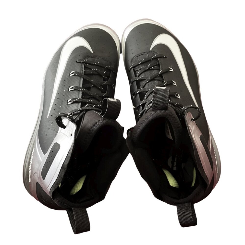Nike Pro Alpha Baseball Cleats Metal Huarache Elite Men Size 13 Black Silver New